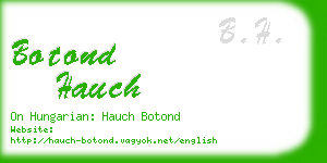 botond hauch business card